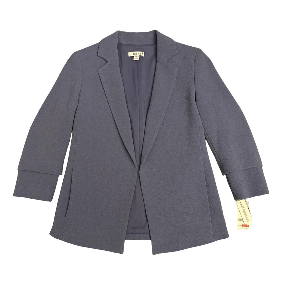 BAR 3 Blazer Womens XXS Blue Shadow Suit Separates Lined 3/4 Sleeves BAR III 2XS